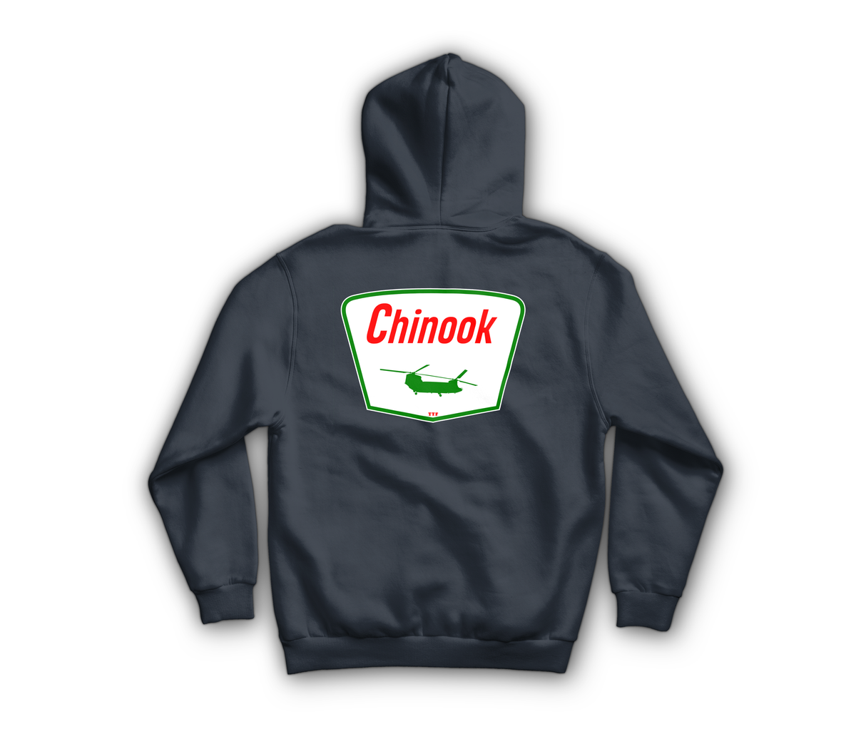 Chinook Service Zip Hoodie — Navy, back