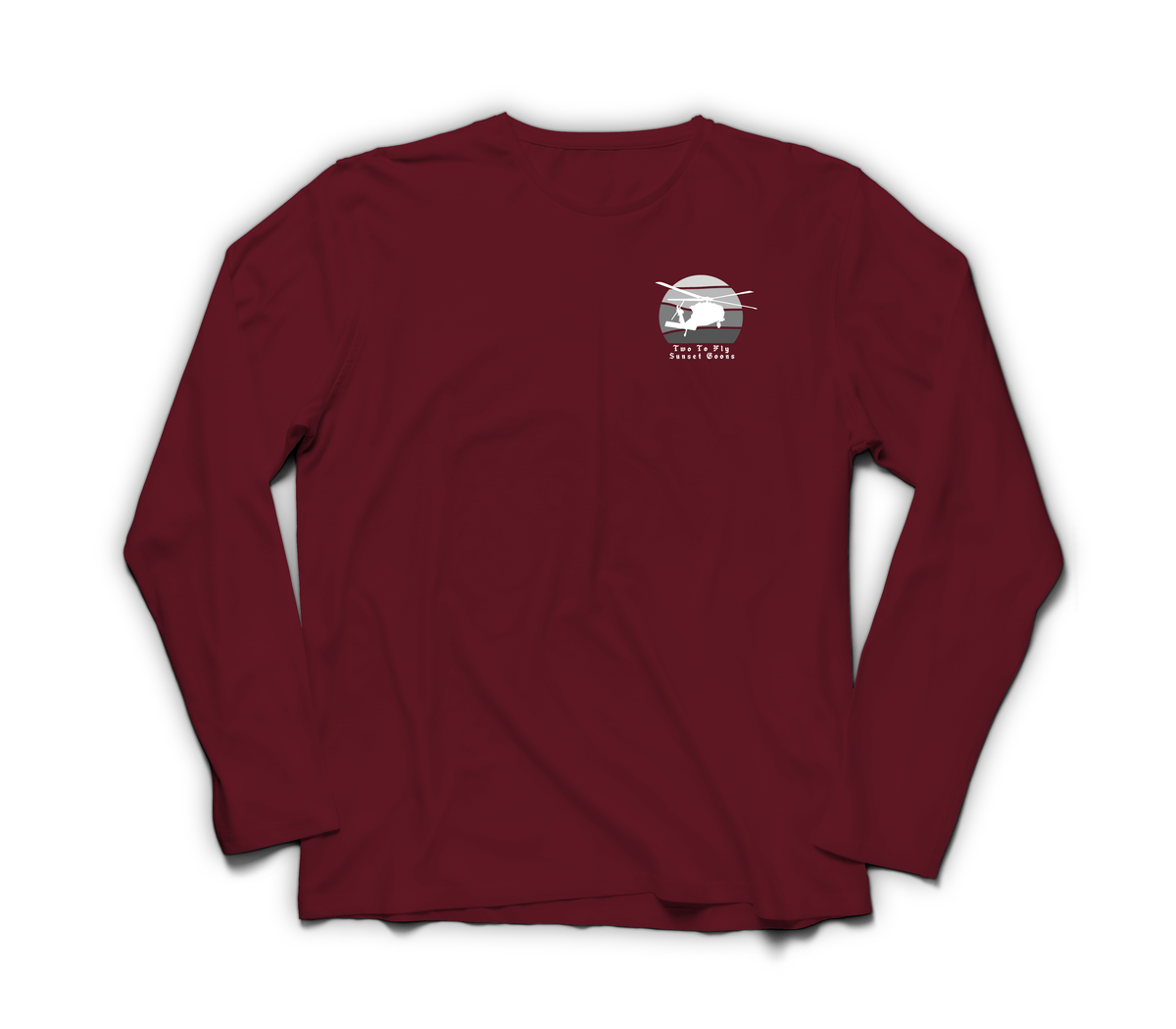 Death Tarot Card Long Sleeve — Maroon, front