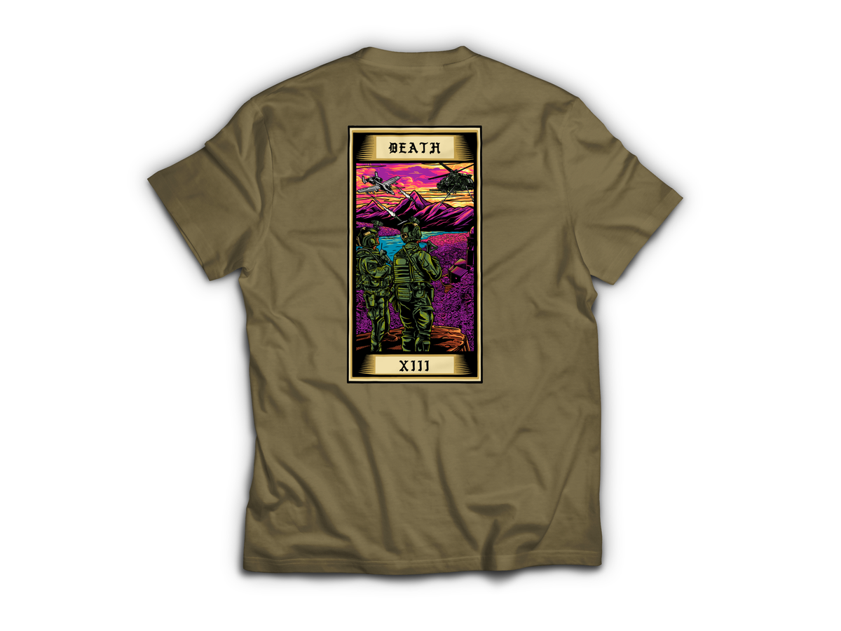 Death Tarot Card T-Shirt — Tan499, back