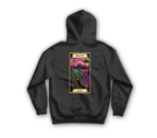 Death Tarot Card Zip Hoodie — Black, back
