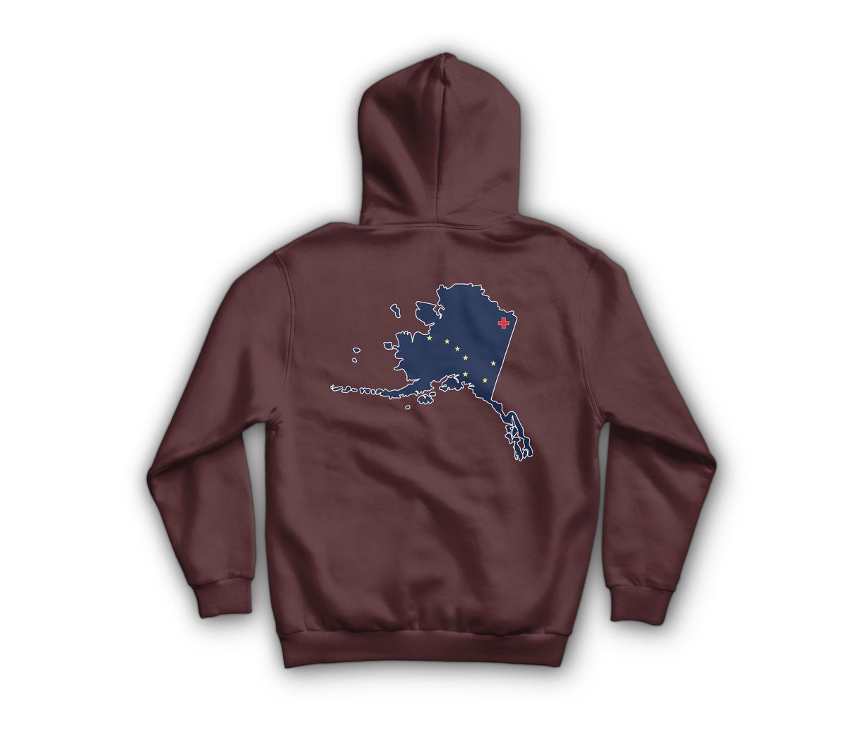 Dustoff AK V2 Hoodie — Maroon, back
