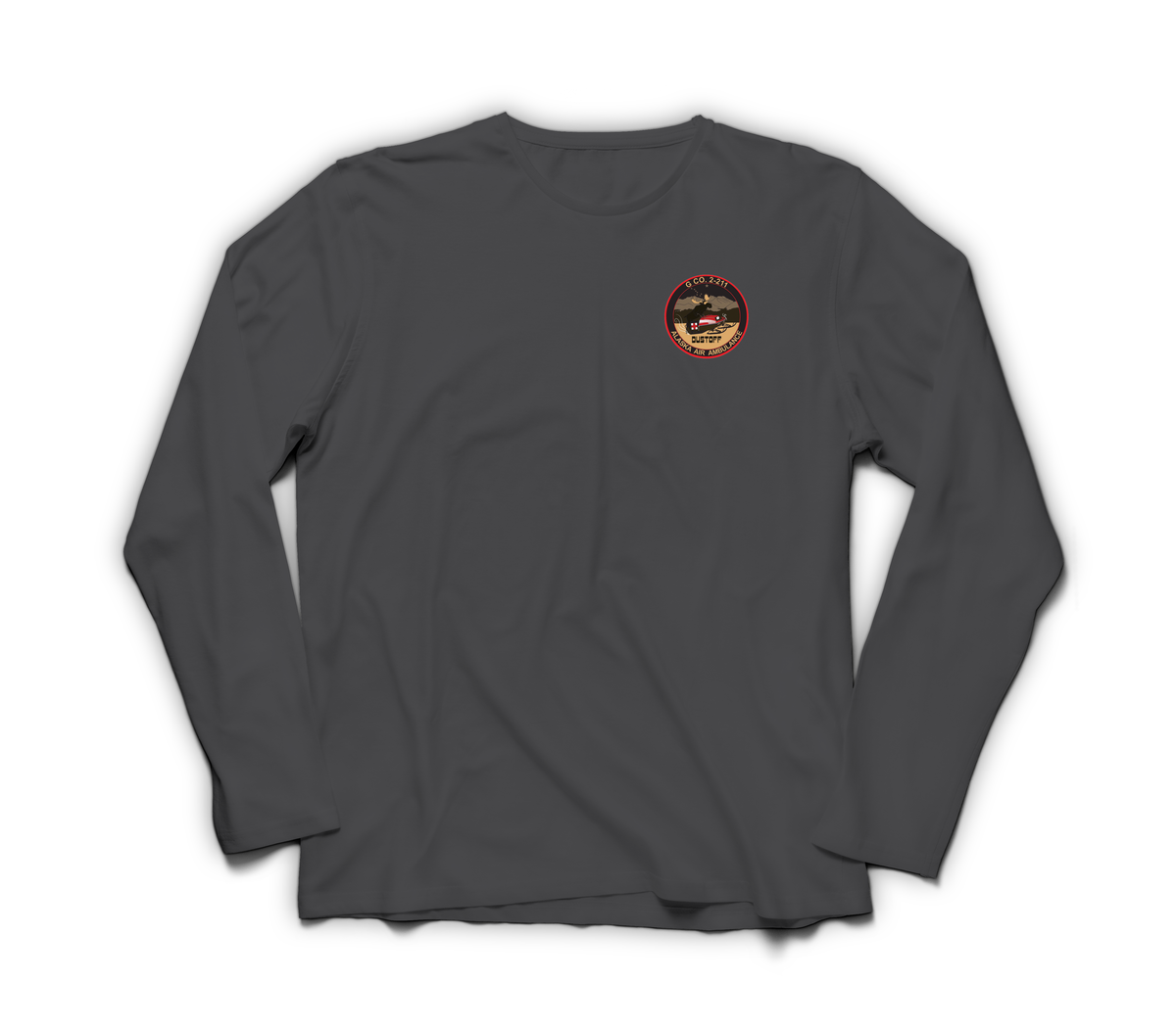 Dustoff AK V2 Long Sleeve — Dark Heather, front