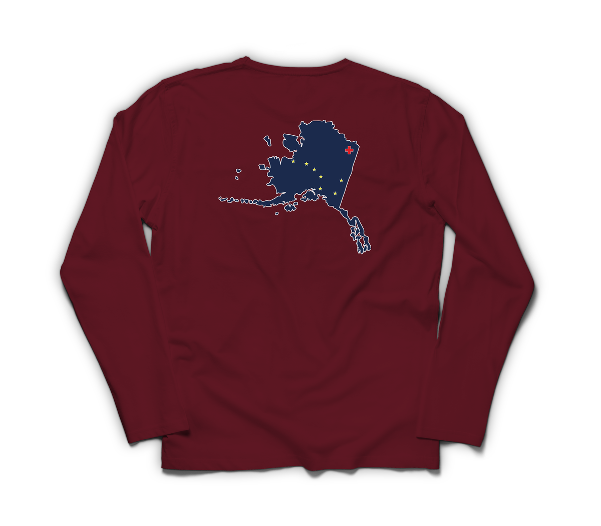 Dustoff AK V2 Long Sleeve — Maroon, back
