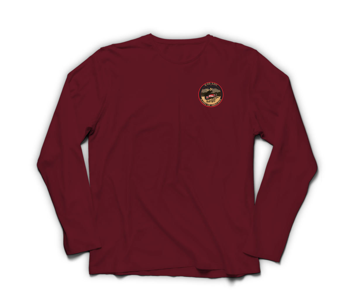 Dustoff AK V2 Long Sleeve — Maroon, front