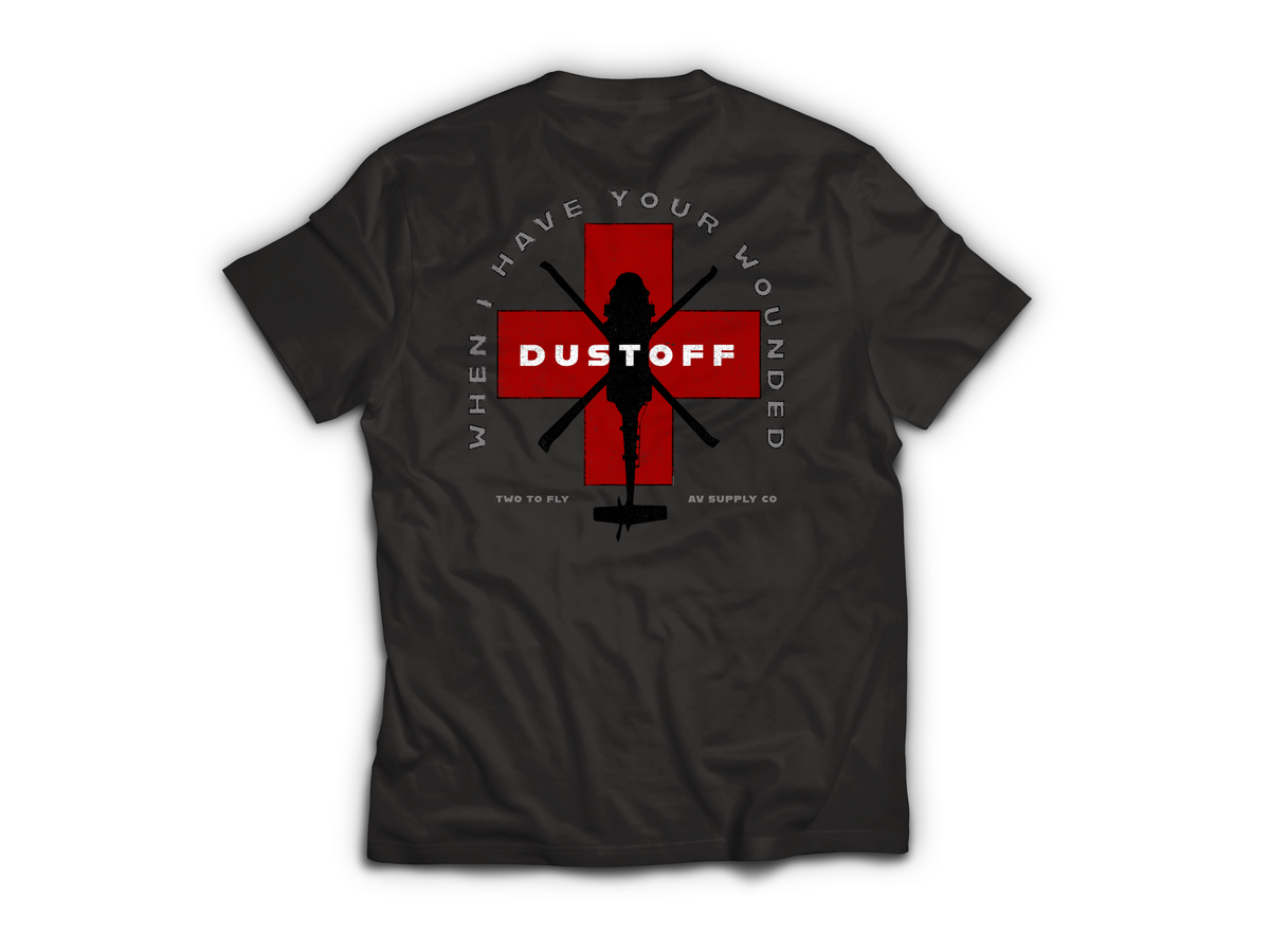 DUSTOFF T-Shirt V1 — Black, back