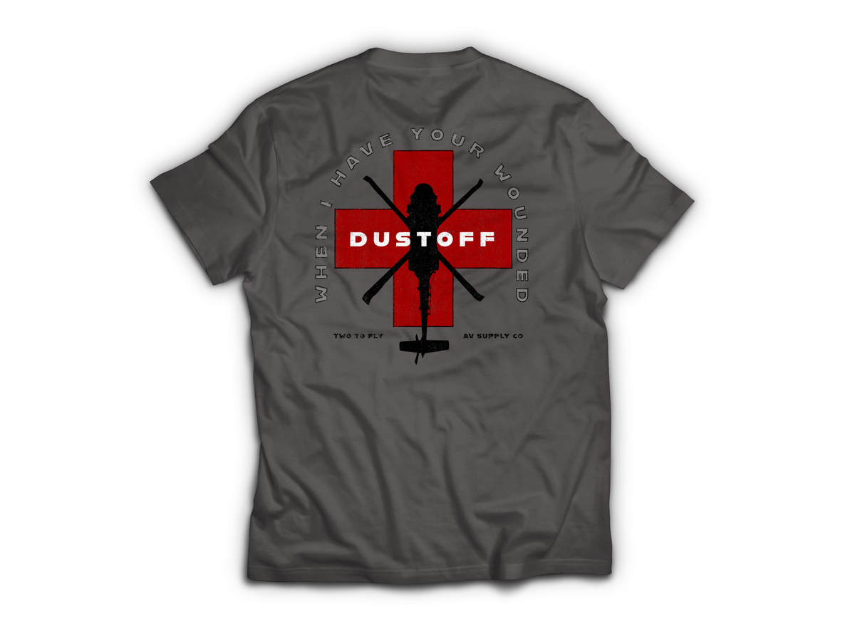 DUSTOFF T-Shirt V1 — Charcoal, back