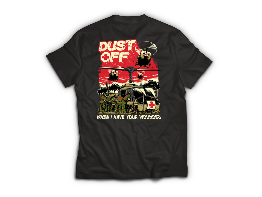 Dustoff Nam T-Shirt — Black, back
