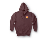 DUSTOFF V2 Zip Hoodie — Maroon, front