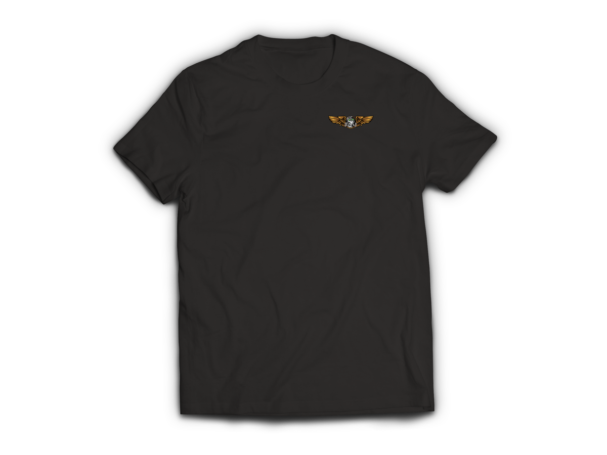Fly Till I Die T-Shirt — Black, front