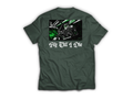 Fly Till I Die T-Shirt — Forrest Green, back