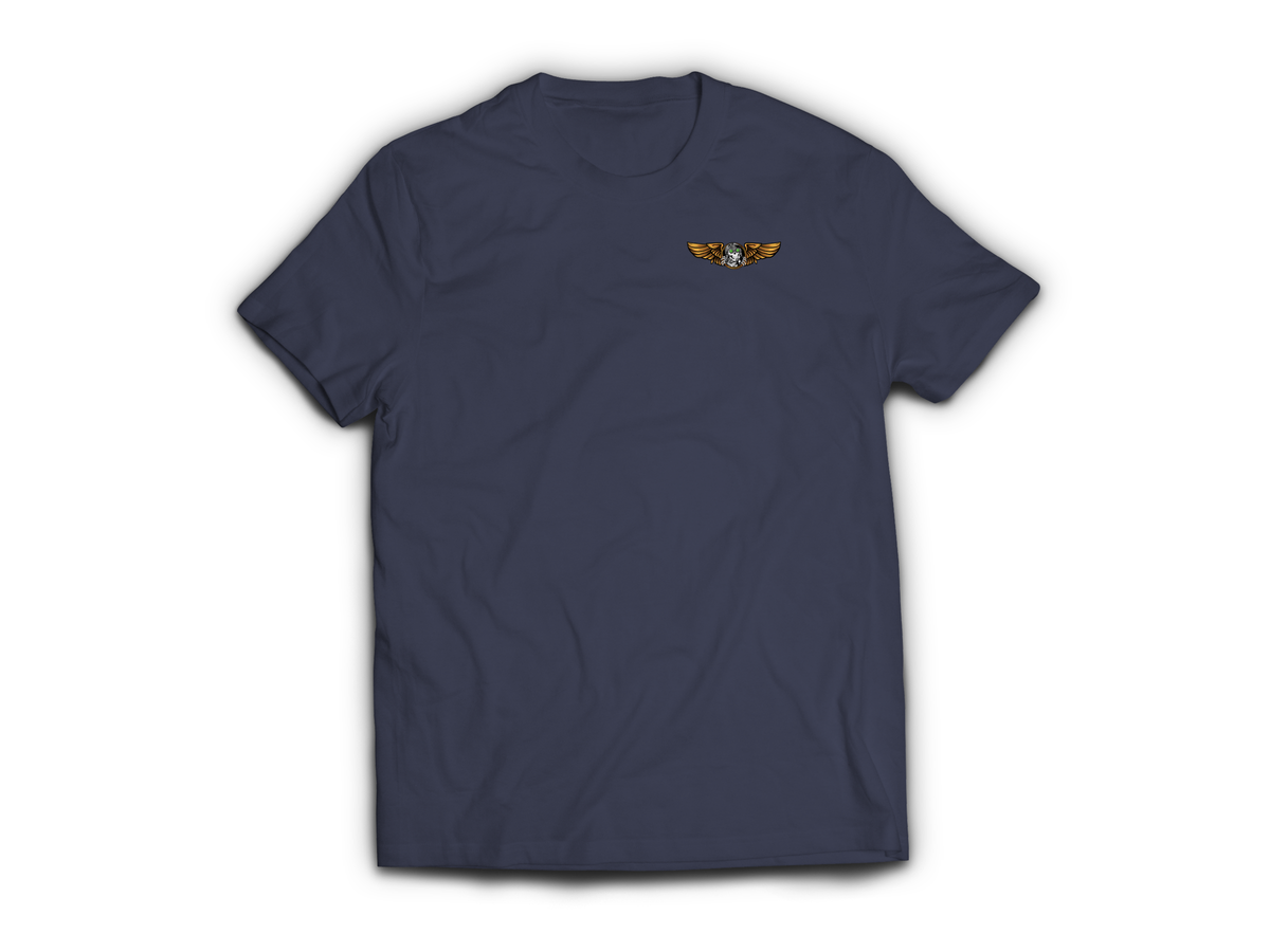 Fly Till I Die T-Shirt — Navy, front