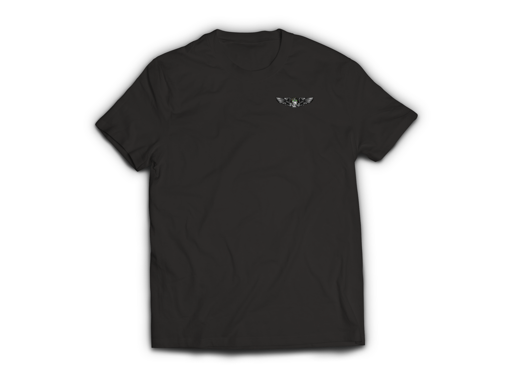 Fly Till I Die T-Shirt — Black, front