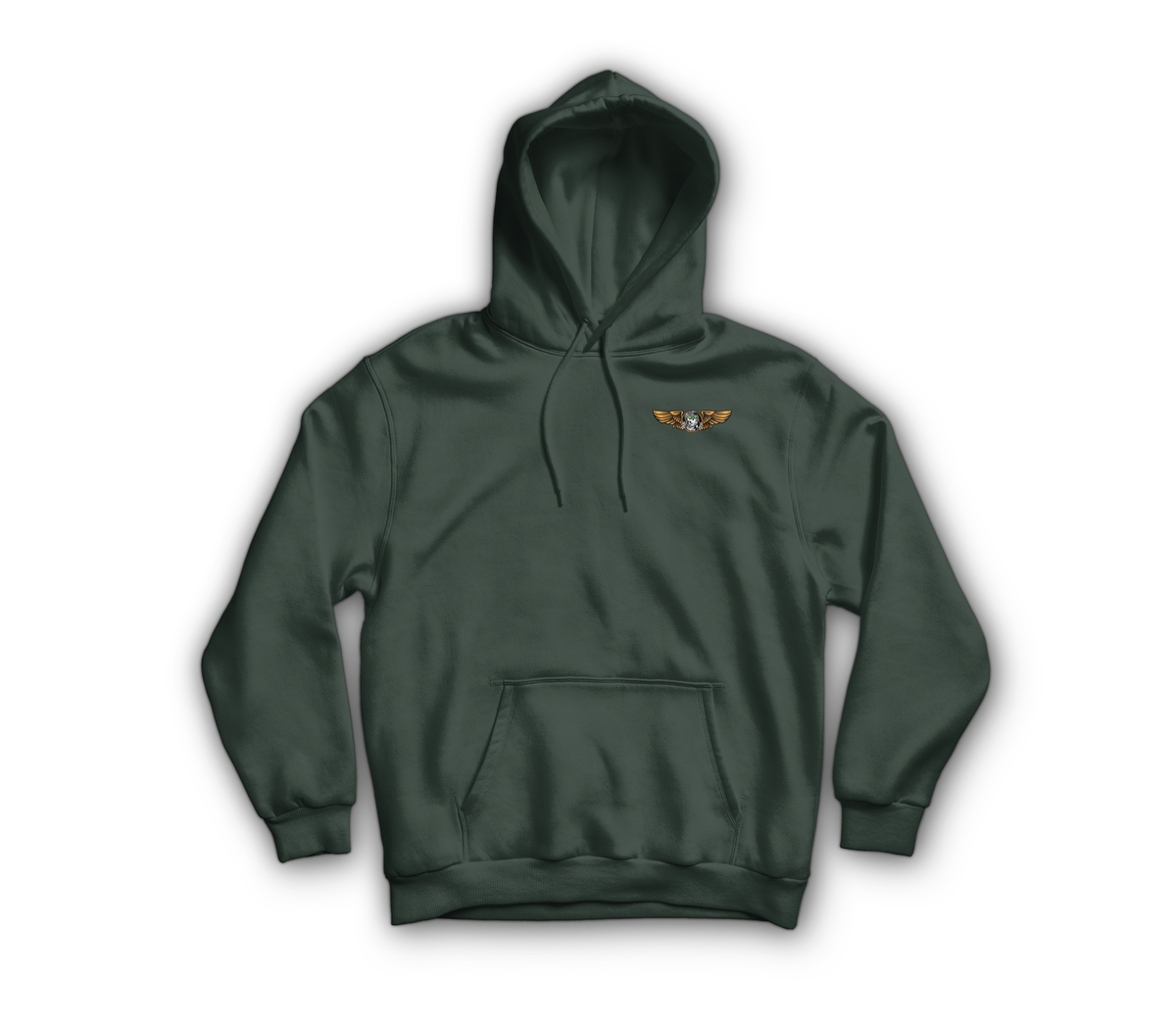 Fly Till I Die Hoodie — Forrest Green, front