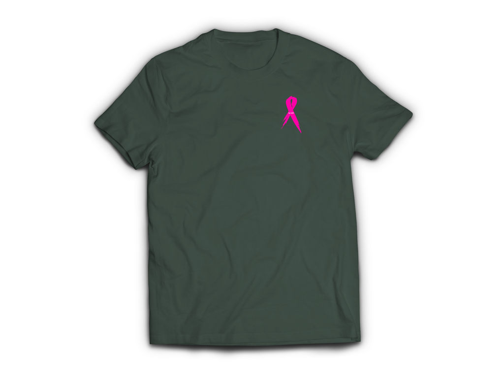 Fuck Cancer Charity T-Shirt — Forrest Green, front