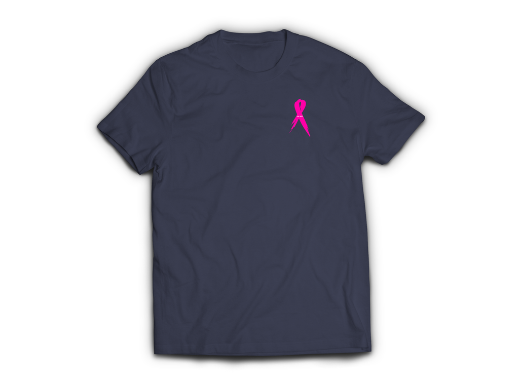 Fuck Cancer Charity T-Shirt — Navy, front