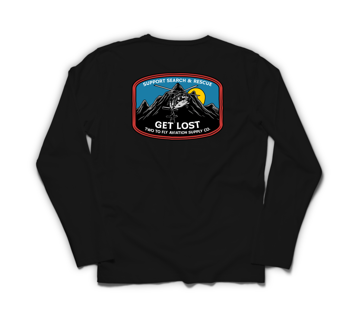 Get Lost V2 Long Sleeve — Black, back