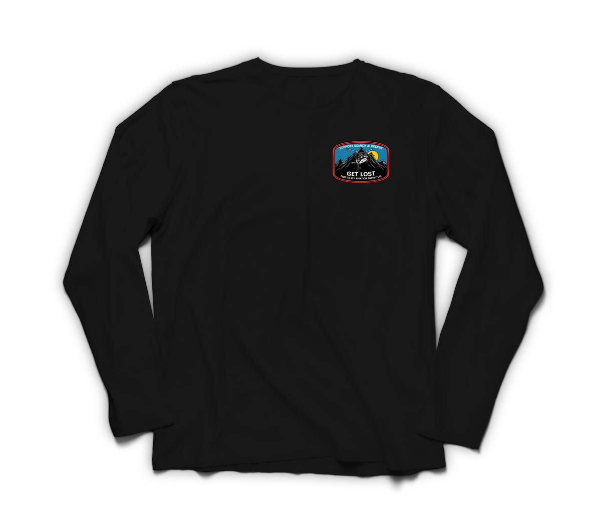 Get Lost V2 Long Sleeve — Black, front