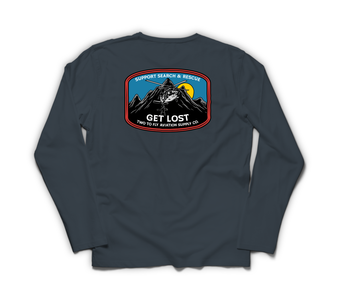 Get Lost V2 Long Sleeve — Navy, back