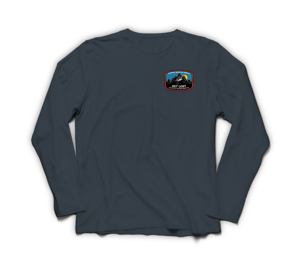 Get Lost V2 Long Sleeve — Navy, front