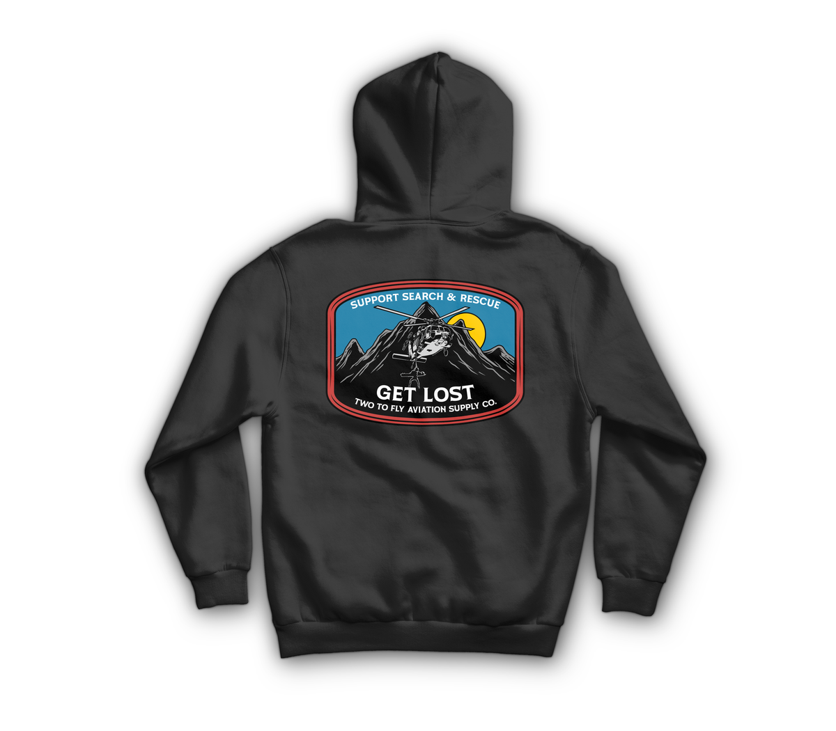Get Lost V2 Hoodie — Black, back