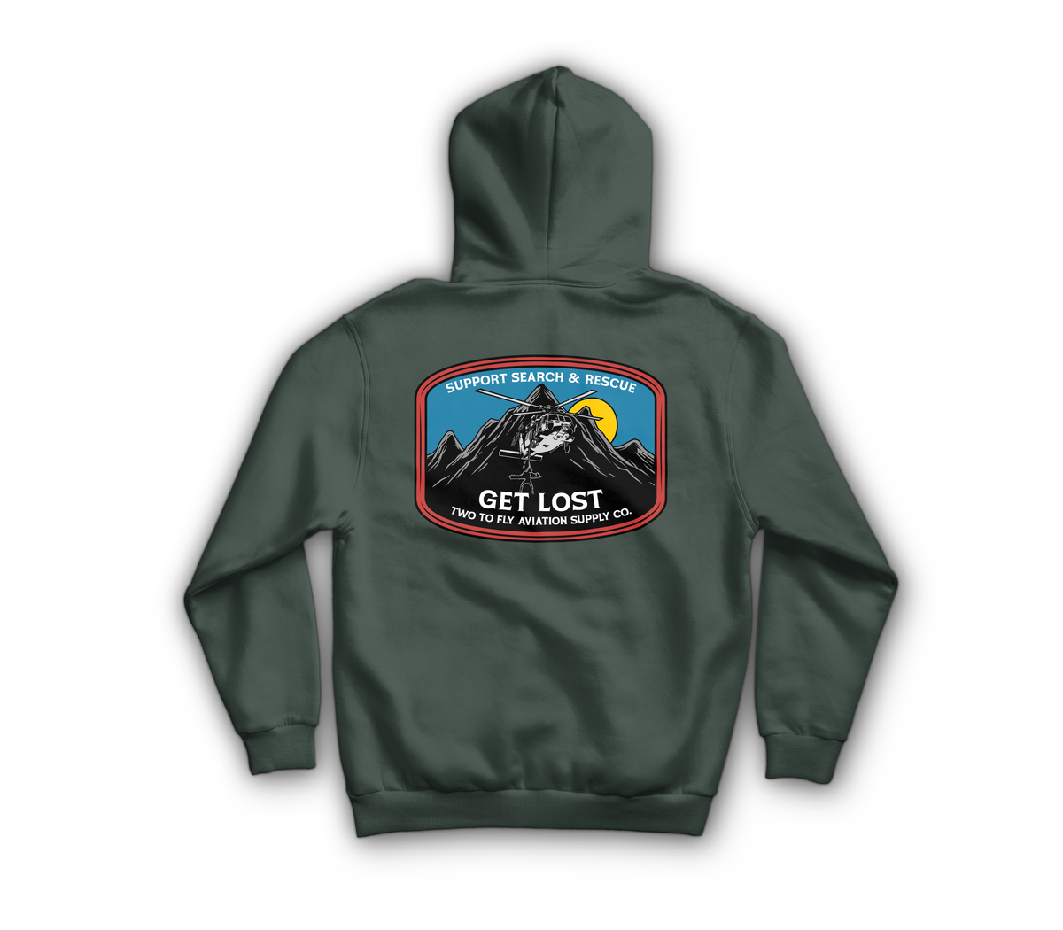 Get Lost V2 Hoodie — Forrest Green, back