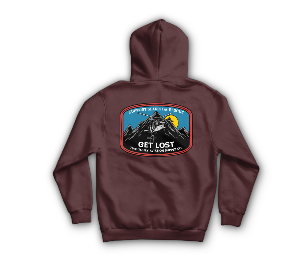 Get Lost V2 Hoodie — Maroon, back