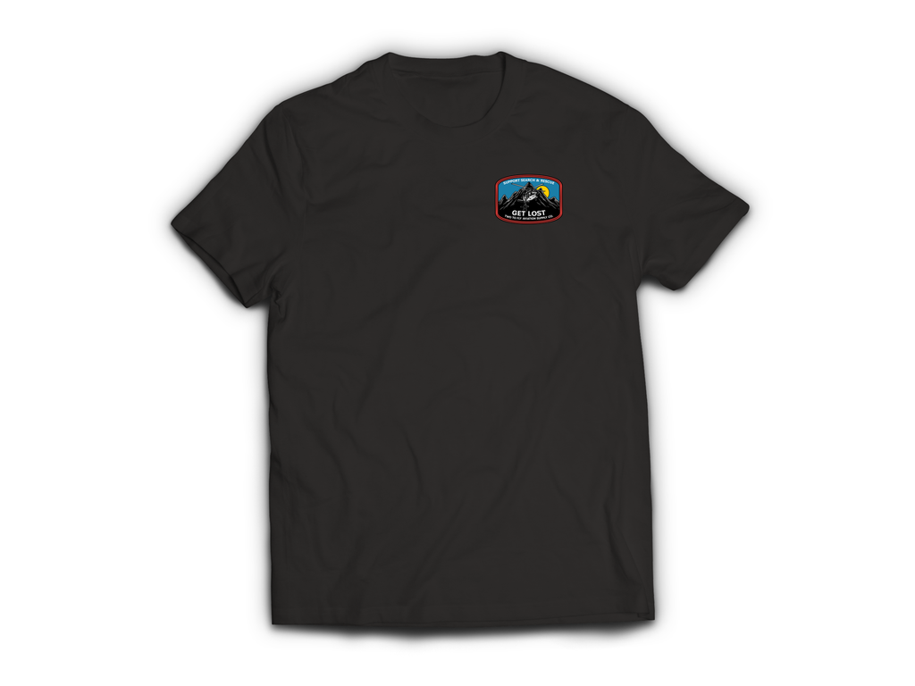Get Lost V2 T-Shirt — Black, front