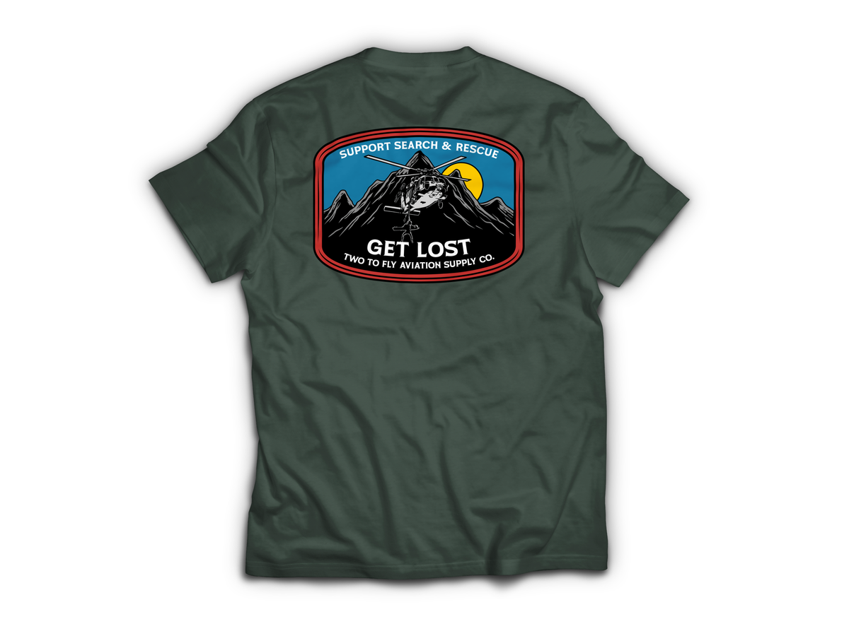 Get Lost V2 T-Shirt — Forrest Green, back