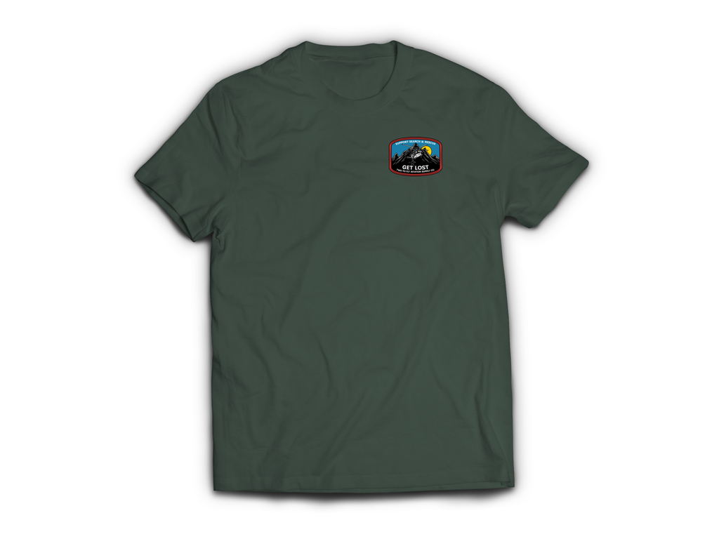Get Lost V2 T-Shirt — Forrest Green, front