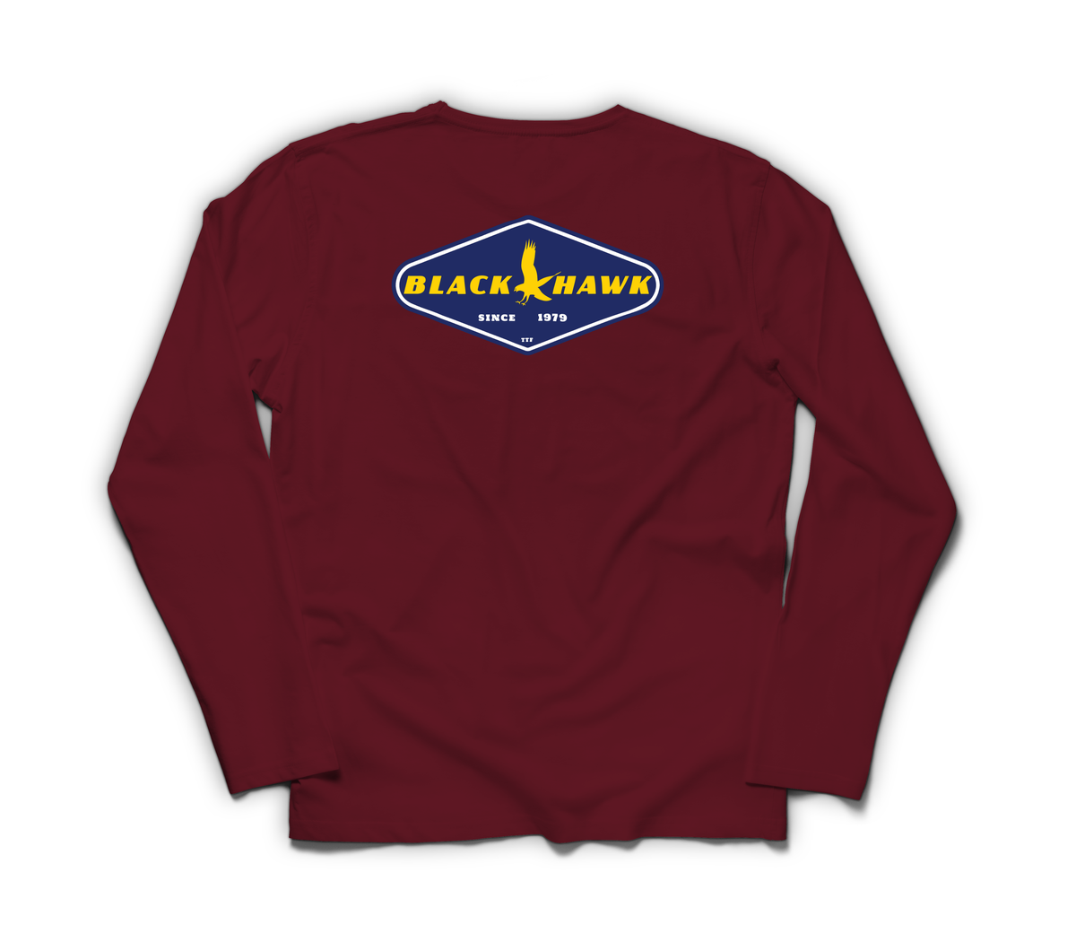 Good Hawk Long Sleeve — Maroon, back