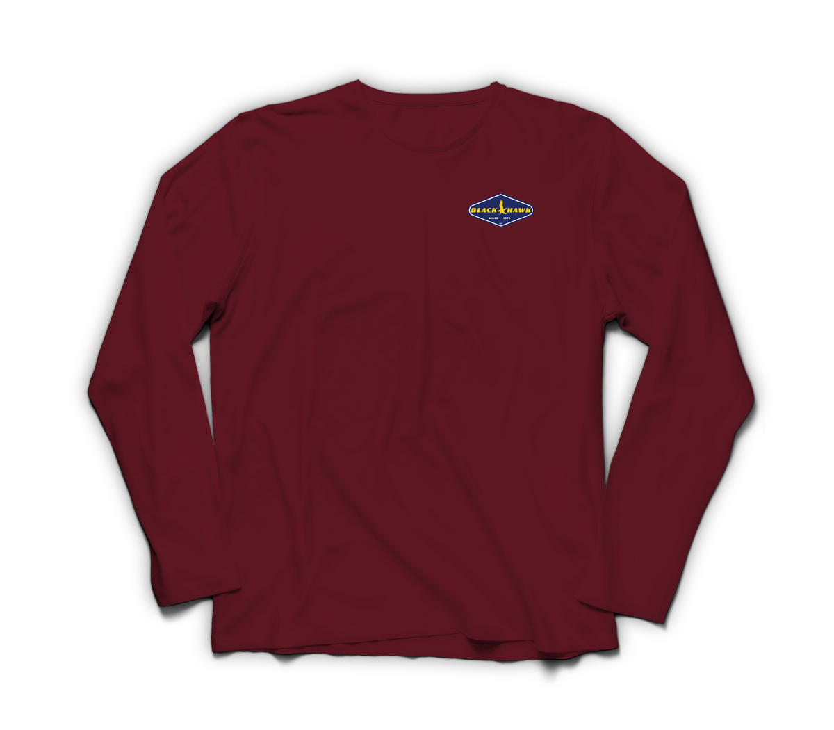 Good Hawk Long Sleeve — Maroon, front