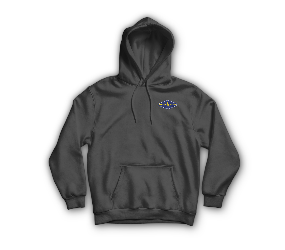 Good Hawk Hoodie — Charcoal, front