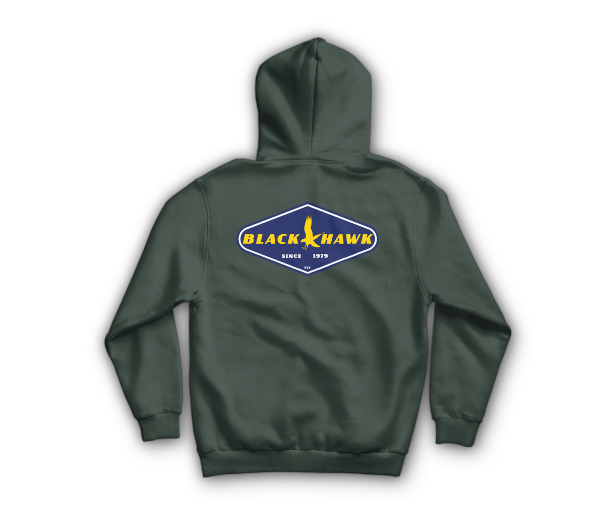 Good Hawk Hoodie — Forrest Green, back