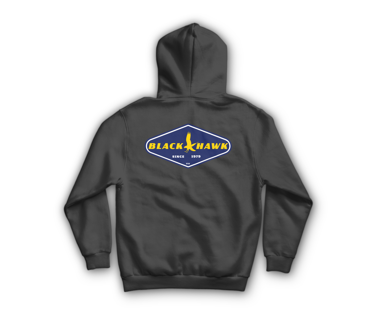Good Hawk Zip Hoodie — Dark Heather, back