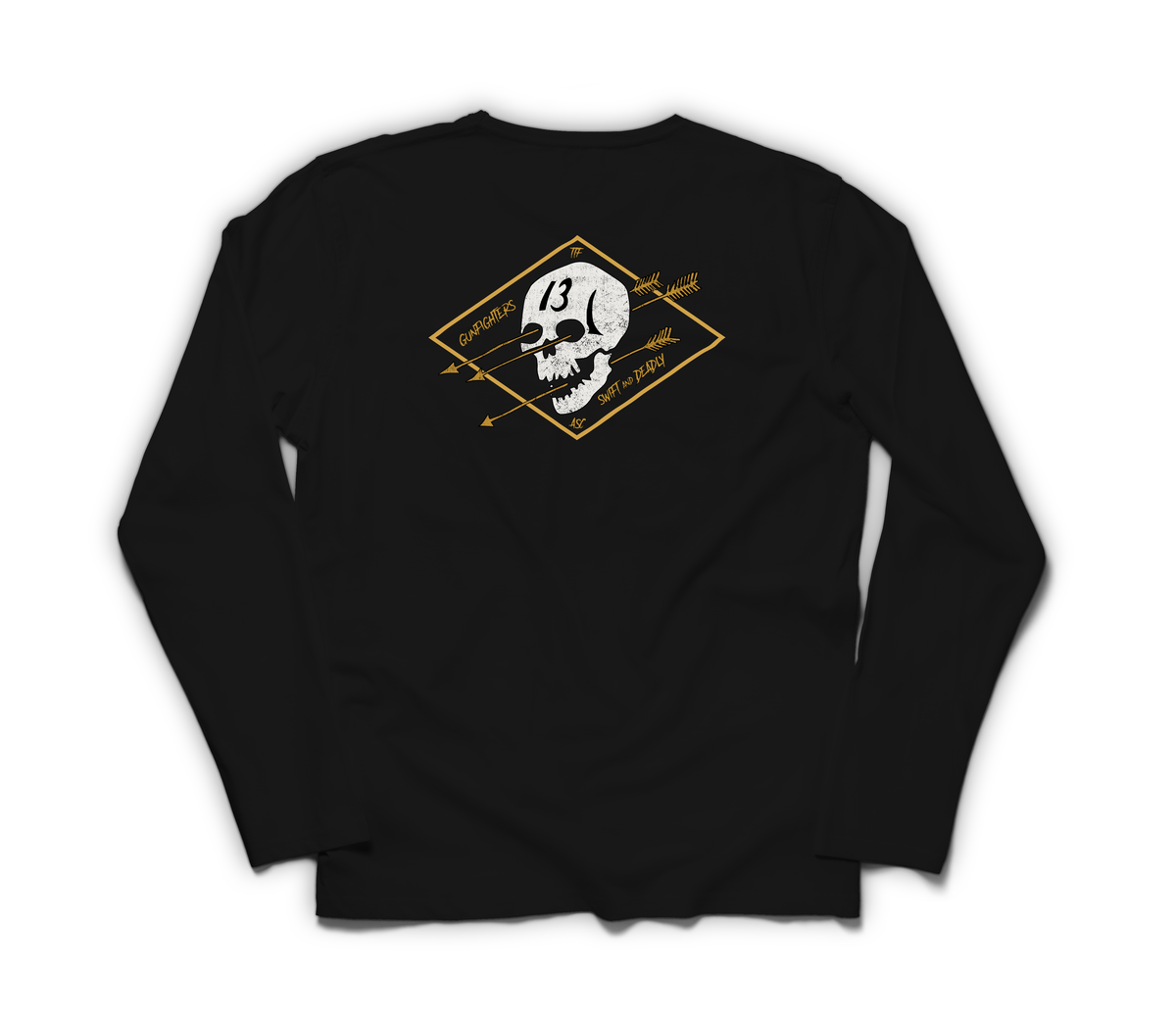 Gunfighters Long Sleeve Tee — Black, back