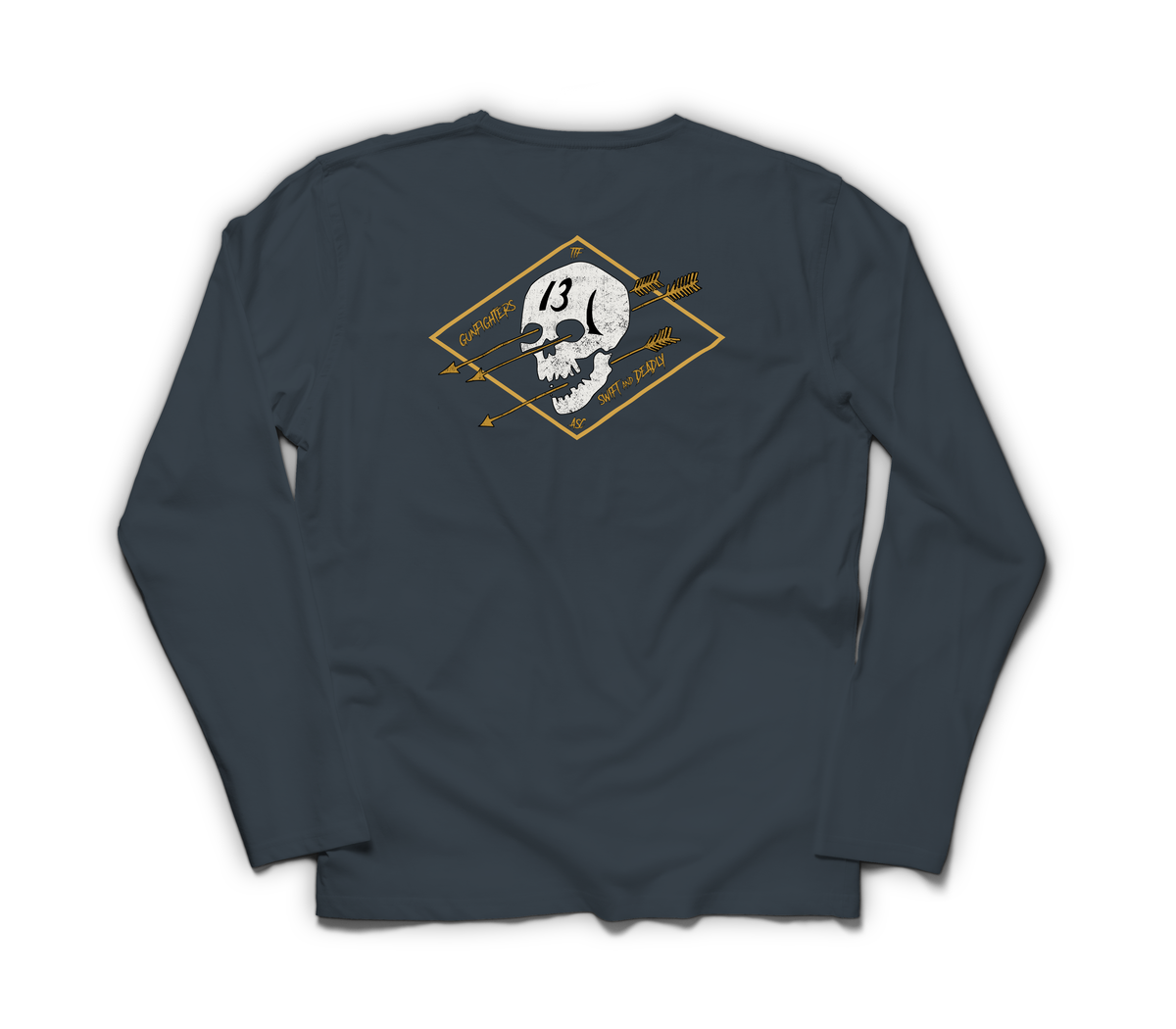 Gunfighters Long Sleeve Tee — Navy, back