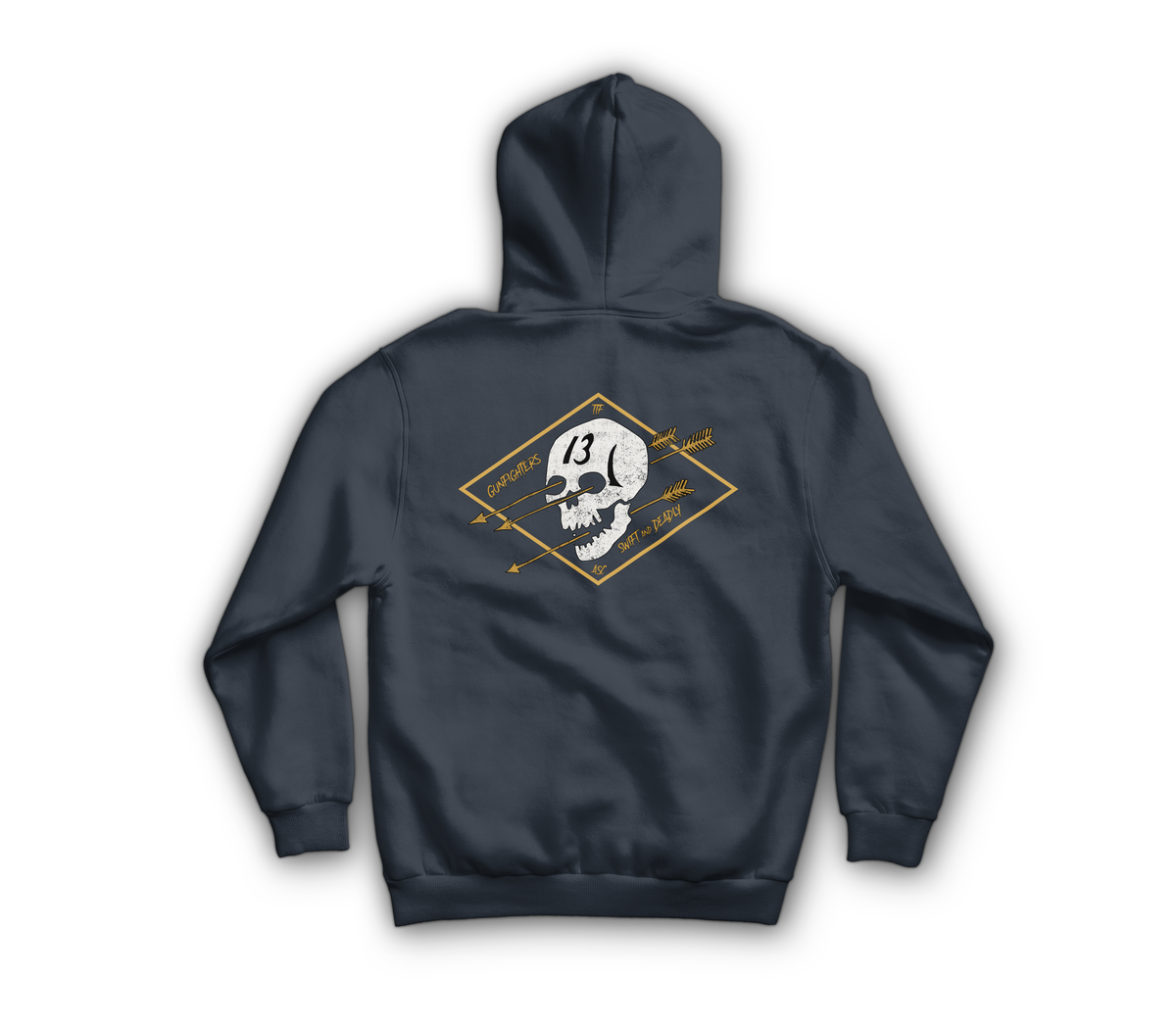 Gunfighters Hoodie — Navy, back