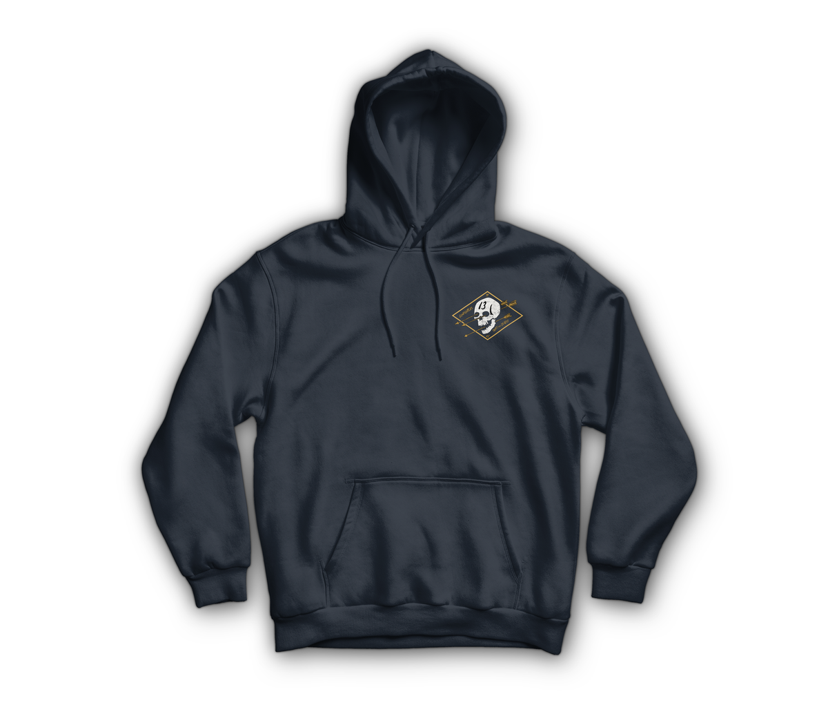 Gunfighters Hoodie — Navy, front