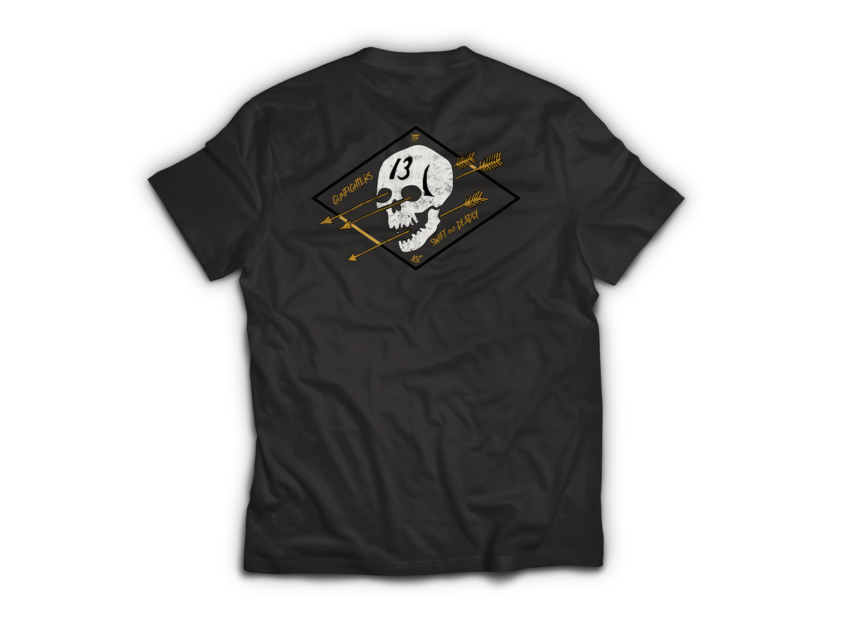 Gunfighters T-Shirt — Black, back