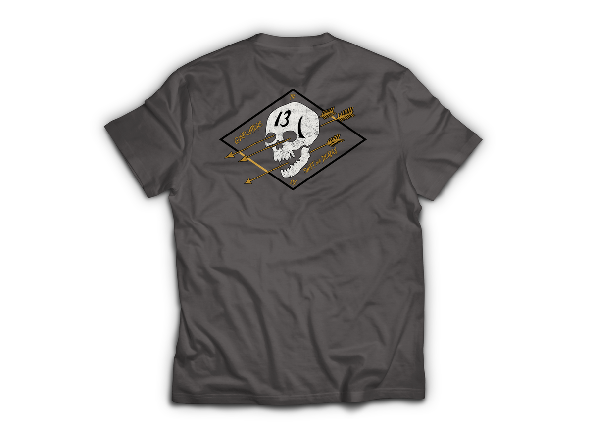 Gunfighters T-Shirt — Charcoal, back