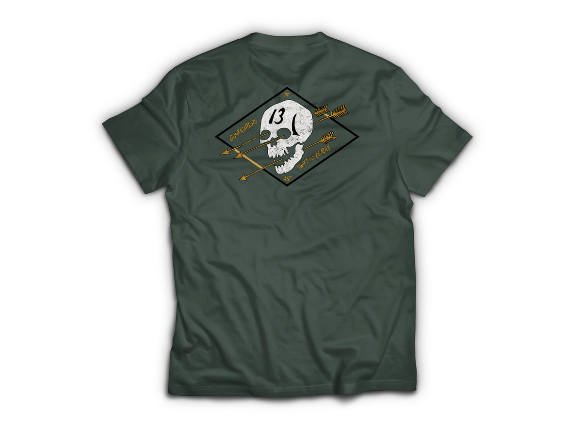 Gunfighters T-Shirt — Forrest Green, back