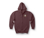 Gunfighters Zip Hoodie — Maroon, front