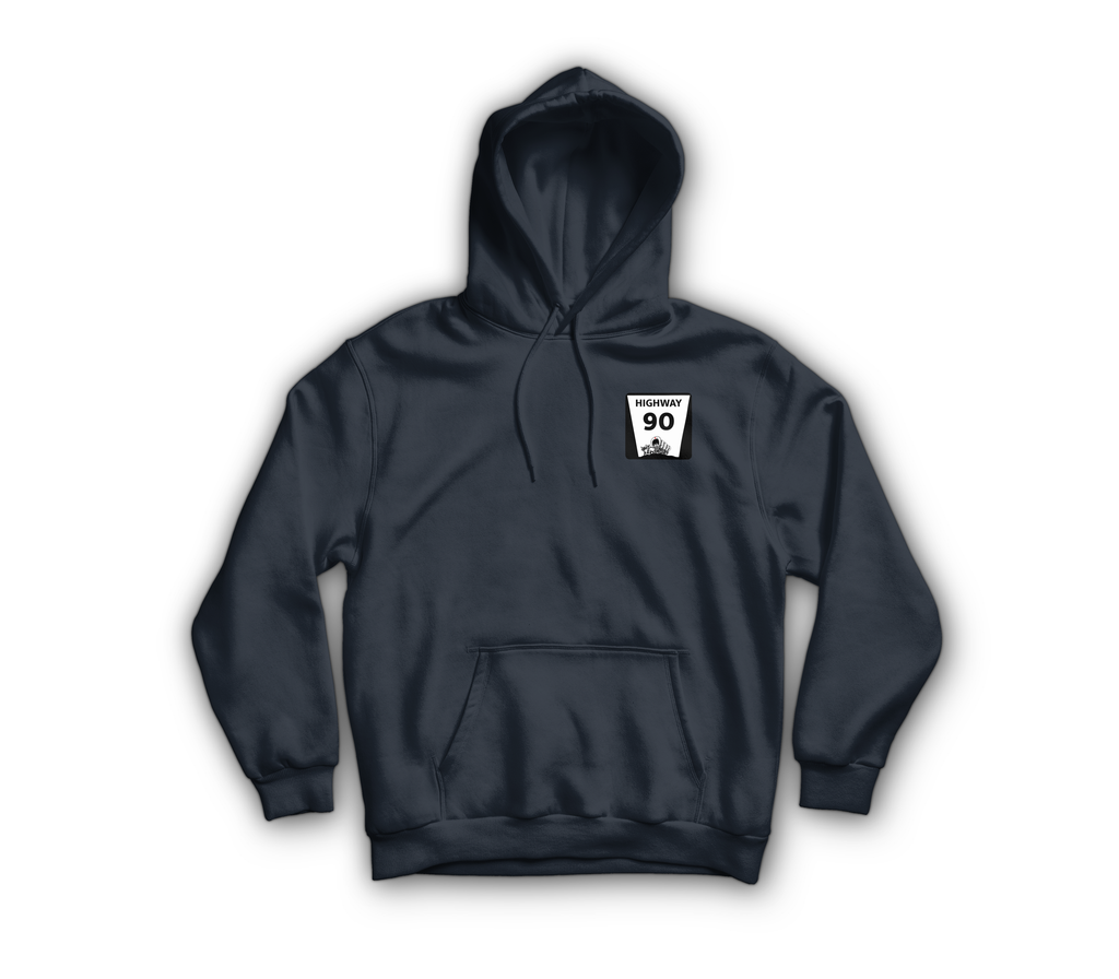 Highway 90 Hoodie — Navy, front