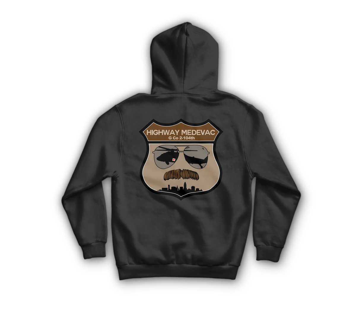 Highway 92 Hoodie — Black, back
