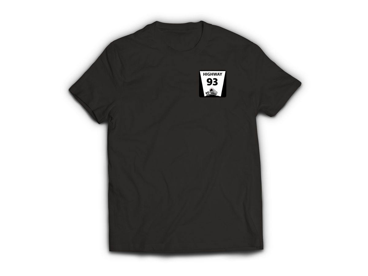 Highway 93 T-Shirt — Black, front