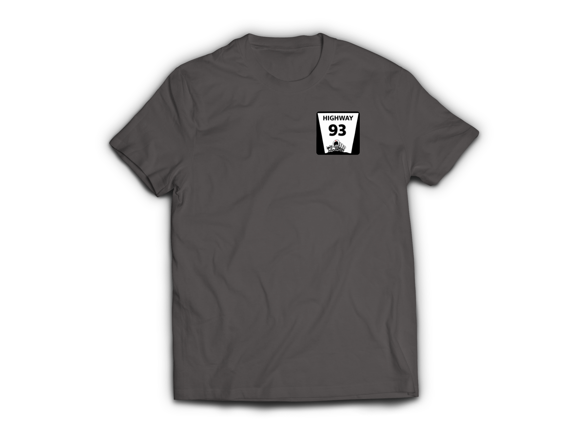 Highway 93 T-Shirt — Charcoal, front