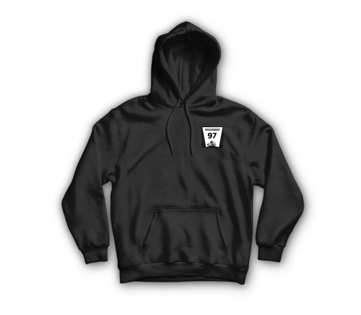 Highway 97 Hoodie — Black, front