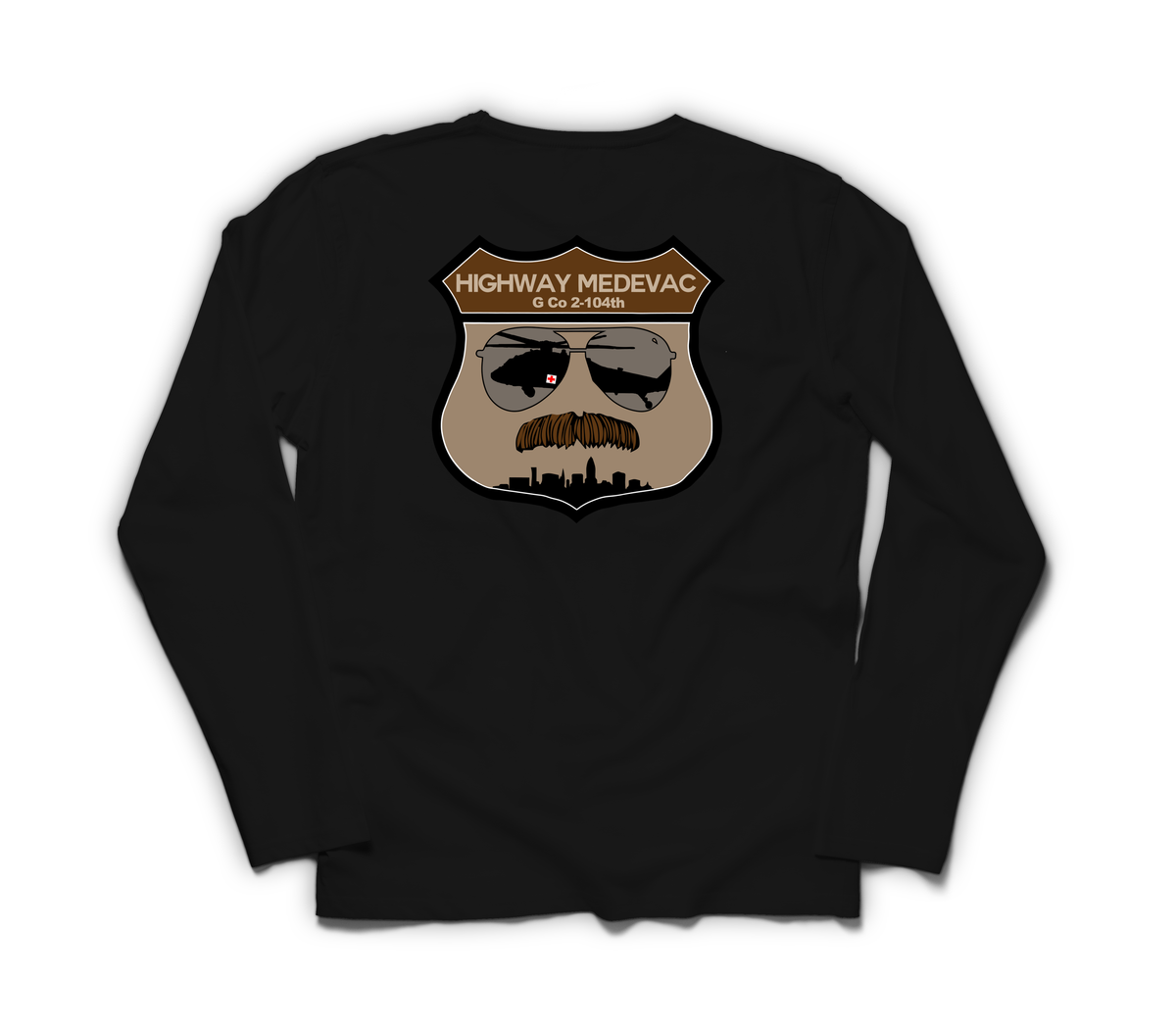 Highway MED Long Sleeve — Black, back