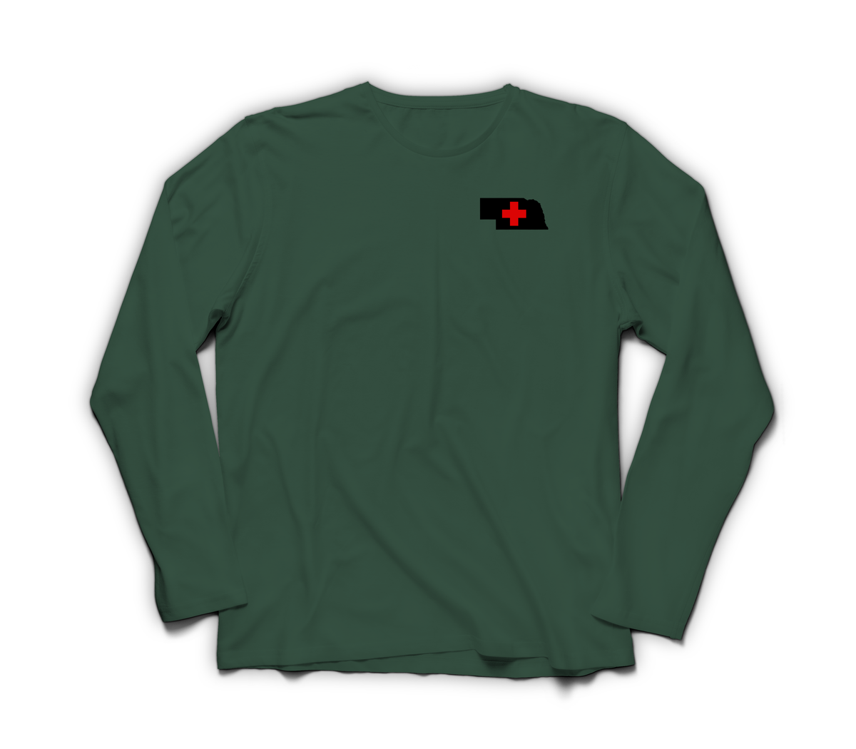 Highway MED Long Sleeve — Forrest Green, front