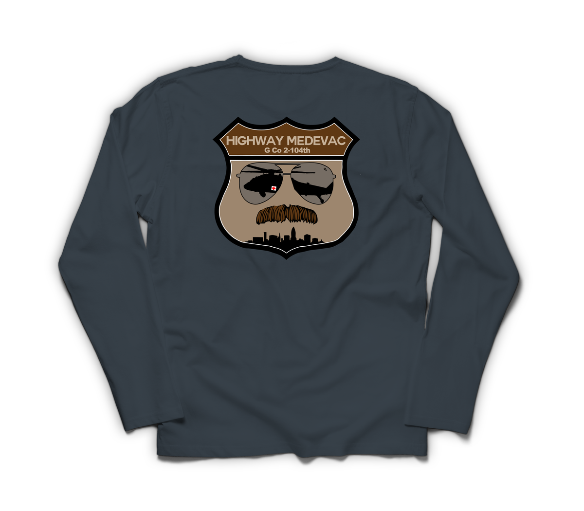 Highway MED Long Sleeve — Navy, back